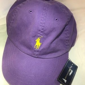 Polo Ralph Lauren Purple Adjustable Hat New